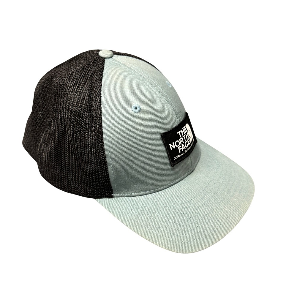 The North Face Trucker Hat Mens L/XL Flexfit Heritage Patch Blue Black Gorpcore